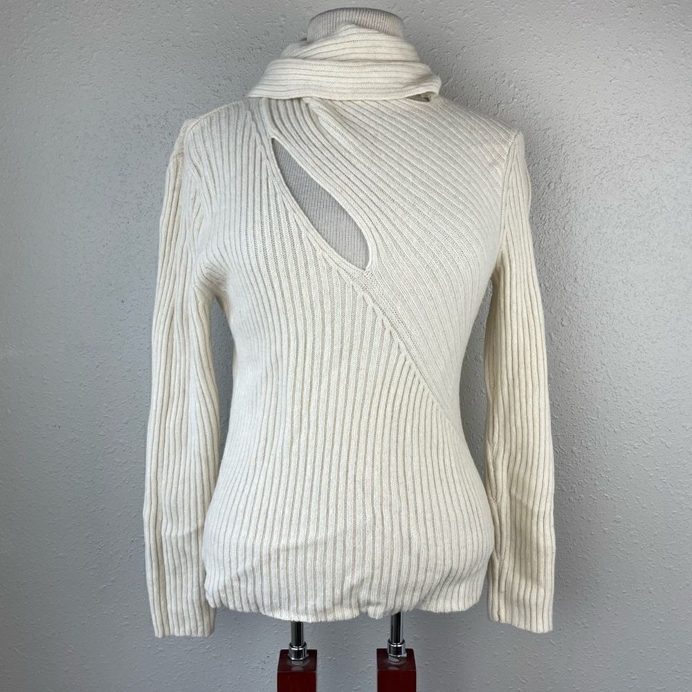 Laura Leigh Ltd. Cream Wool Sweater Size M EUC